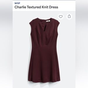 Maroon Textured Knit Dress